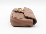 Gucci Marmont Super Mini Bag In Taupe Matelassé Leather Fw0126wzxdu