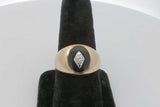 10k Yellow Gold Signet Ring With Diamond 6.4 Grams Size 10 Eb0926wllsa