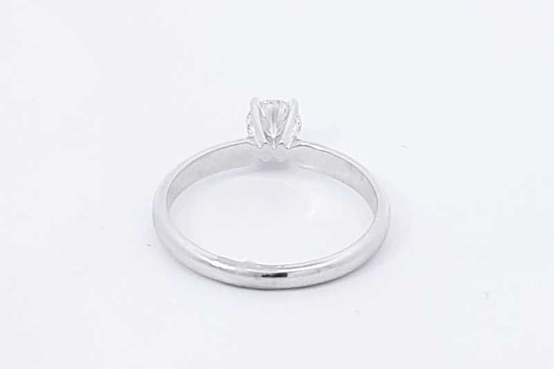0.44ctw Diamond Ring In 14k White Gold 2.3 Grams Size 6.5 Eb1125prxdu