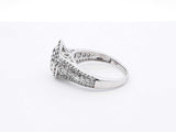 1.12 Cttw Diamond & 10k White Gold Cluster Ring 3.4 Grams Size 7 Fw0425ooxdu