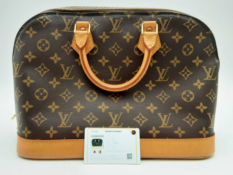 Louis Vuitton Alma Mm Brown Handbag Aa0425irxsa