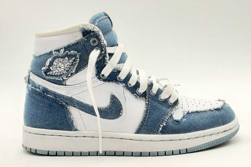 Nike Air Jordan 1 Retro High Top Denim Sneakers Size 6 Dm9036-104 Eb0225ixsa