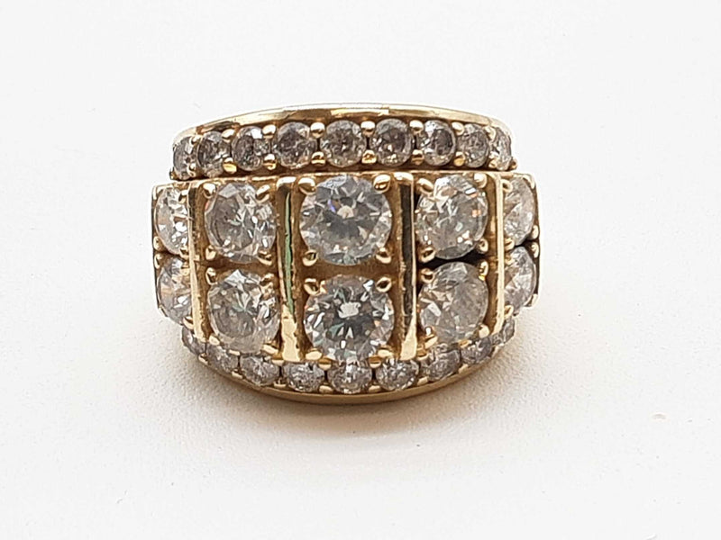 5.00 Cttw Diamonds 10k Yellow Gold 12.2g Ring Size 9.25 Do0425pwxzde