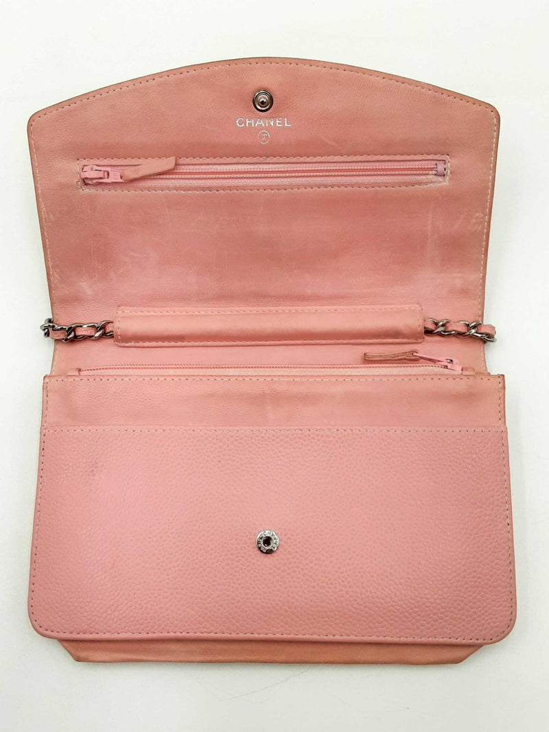 Chanel Timeless Wallet On Chain In Pink Caviar Leather Fw0125wxzdu