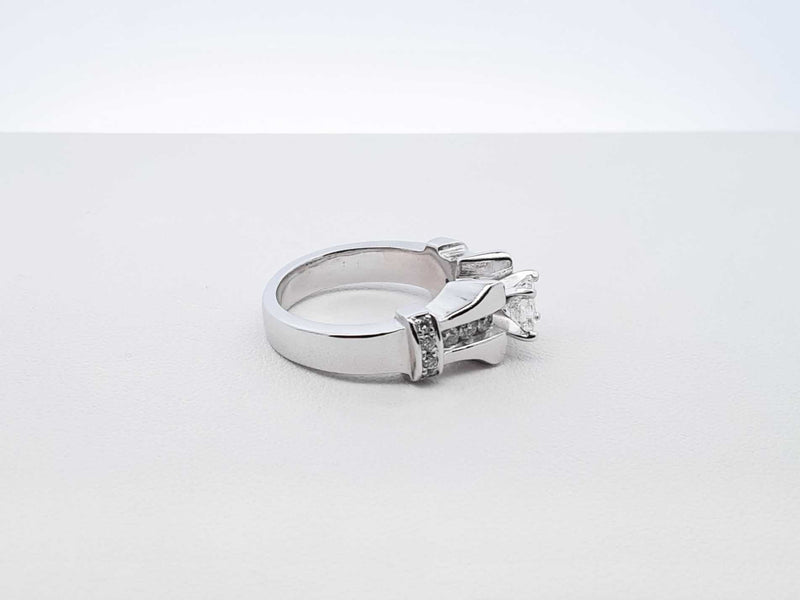 0.88 Cttw Diamond & 14k White Gold Ring 9.2 Grams Size 6.5 Fw0825cxzdu