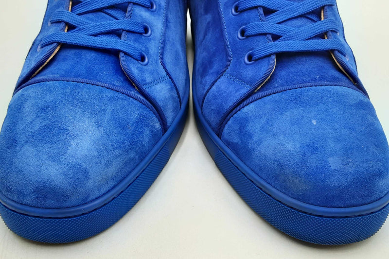 Christian Louboutin Blue Suede Orlato Flat Sneakers Size 46 Eb1224oxzsa