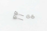 1.0cttw Lab Grown Diamond Stud Screwback Earrings 10k White Gold1.2g Eb1026oprsa