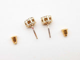 0.95 Ctw Diamonds 10k Yellow Gold 2.2g Flower Screw Stud Earrings Do0125lcxde