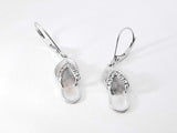 Na Hoku Diamond & 14k White Gold Flip Flop Slipper Earrings 4.2 Gram Fw0826orxdu