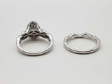 0.61 Cttw Natural Diamonds 14k White Gold 6.8g 2 Rings Size 6.5 Do0526erxde