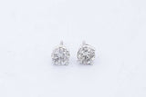 1.6cttw Diamond Stud Screwback Earrings In 14k White Gold 1.6 Grams Eb0226crxde