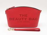 Marc Jacobs The Beauty Bag Wristlet In True Red Pebbled Leather Fw0826wzdu