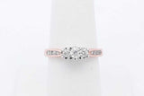 0.43cttw Diamond Ring In 14k Rose Gold 2.8 Grams Size 7 Eb0426opxdu