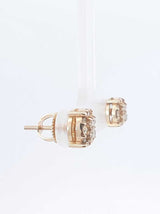 0.32 Cttw Diamond & 10k Yellow Gold Cluster Stud Earrings 2.6 Grams Fw0926lwzdu