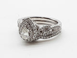 0.61 Cttw Natural Diamonds 14k White Gold 6.8g 2 Rings Size 6.5 Do0526erxde