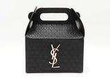 Yves Saint Laurent Take-away Top Handle Bag In Black Monogram-embossed Leather Fw026rzxdu