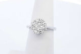 18k White Gold Diamond Cluster Ring 4.3 Grams Size 5 Eb0526rrxde