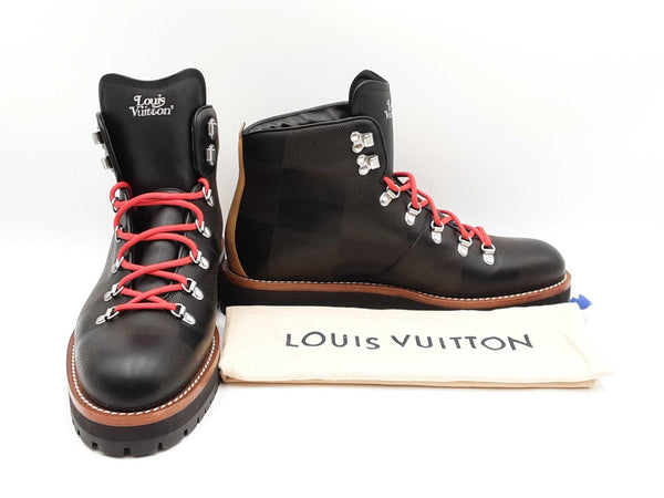 Louis Vuitton X Nigo Alpinist Boots In Damier Leather Size Us 10 Fw0825lzxdu