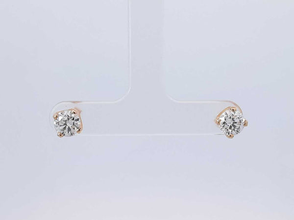 1.40 Cttw Diamond & 14k Yellow Gold Solitaire Stud Earrings 1.7 Grams Fw0725lixzdu