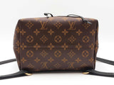 Louis Vuitton Montsouris Pm Backpack In Monogram Coated Canvas & Black Leather Fw0726lxzxdu