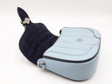 Coach Georgie Saddle Bag In Baby Blue Puffy-quilted Leather Fw1225sxdu