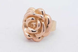 14k Yellow Gold Rose Flower Ring 5.1 Grams Size 6 Eb0726wxzsa