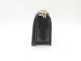 Chanel Medium Boy Bag Black Patent Leather Handbag Aa0425lzxzsa