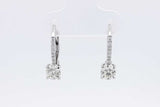 0.94cttw Diamond Leverback Earrings In 18k White Gold 2.1 Grams Eb0426wrxsa