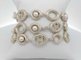 Chanel Gold Tone Multistrand Pearl Cc Logo Bracelet 8.5 Inch Eb0626pxzsa