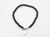 Tiffany & Co Return To Tiffany Black Onyx Bead Bracelet 7 Inch Sd0425lrzsa