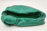 Bottega Veneta Crystal Embellished Green Satin Mini Hotfix Jodie Eb0724exzdu