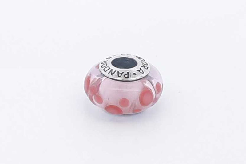 Pandora Pink Murano Glass Charm 925 Sterling Silver 3.6 Grams Eb0425isa