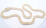 925 Cubic Zirconia Gold Plated Cuban Link Chain 113g 22 In Eboiidu 144030007291