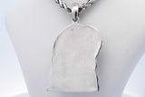 Diamond Jesus Pendant & Chain In 14k White Gold 42.6 Grams 20 Inch Eb1024loxzsa