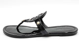 Tory Burch Black Patent Leather Miller Sandals Size 5 Eb0125lrdu