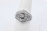 0.66cttw Diamond Ring In 14k White Gold 7.9 Grams Size 7 Eb0626irxdu
