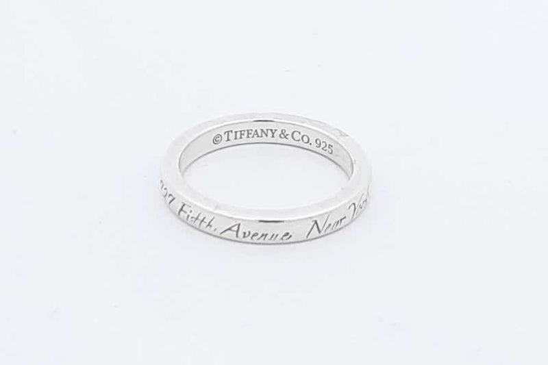 Tiffany & Co. Sterling Silver 727 Fifth Avenue New York Ring 2.7g Sz 5 Eb125oxdu