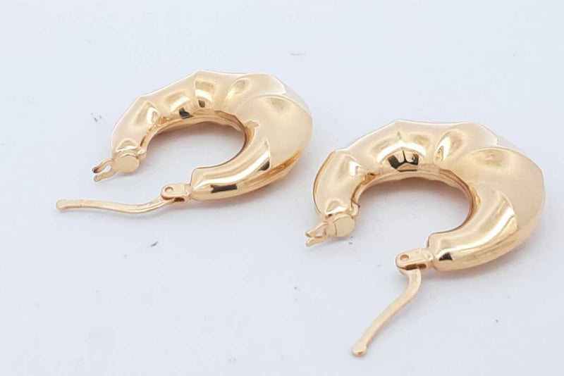 18k Yellow Gold Hoop Earrings 4.5 Grams Eb0924lexdu