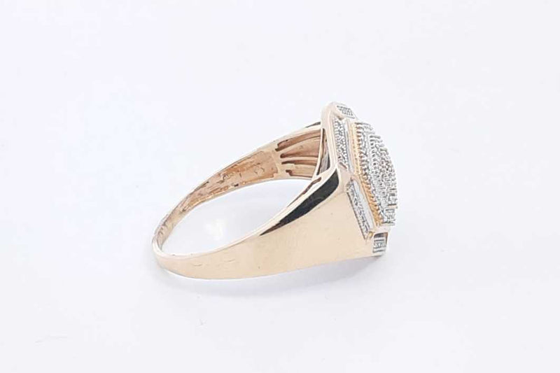 Diamond Ring In 10k Yellow Gold 4.5 Grams Size 12.5 Eb1124lrxsa