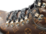 Louis Vuitton Glazed Monogram Outland Combat Boots Uk Size 7 Eb0326prxde