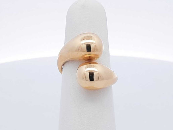 18k Yellow Gold Double Drop Wrap Ring 3.7 Grams Size 7 Fw0625oordu