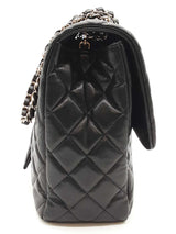 Chanel Classic Jumbo Black Quilted Caviar Leather Shoulder Bag Do0326irxzde
