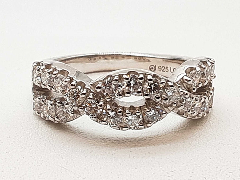 0.85 Cttw Lab Grown Diamonds 0.925 Silver 4.8g Ring Size 6.75 Do0525lxzde