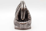 Balenciaga Editor Xs Metallic Silver Crocodile Embossed Clutch Eb0326prxde