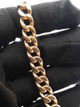 18k Yellow Gold Curb Link Id Bracelet 34.4 Grams 9.5 Inch Fw0826lczxdu