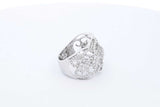 18k White Gold Lace Filigree Openwork Diamond Ring 7.9 Grams Size 7 Eb0526exzde