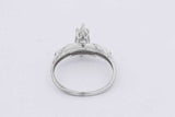 0.75ctw Center Marquis Diamond Ring 14k White Gold 2.3 Grams Size 7 Eb0625cxzsa