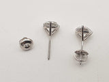 2.02 Cttw Lab Grown Diamonds 14k Wg 1.1g Screw Back Stud Earrings Do0826poxde