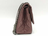Chanel Quilted Aged Calskin Reissue 2.55 Double Flap Purple Handbag Aa0926orzxsa