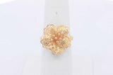 22k Yellow Gold Filigree Flower Ring 5.4 Grams Size 6.5 Eb1124wcrsa